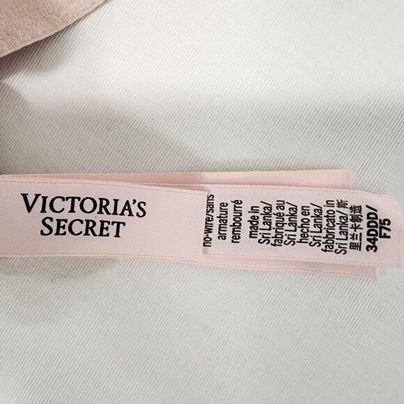 Victoria's Secret Padded No Wire Bra Size 34DDD Pink Leopard Print Push Up Sexy - Picture 9 of 15